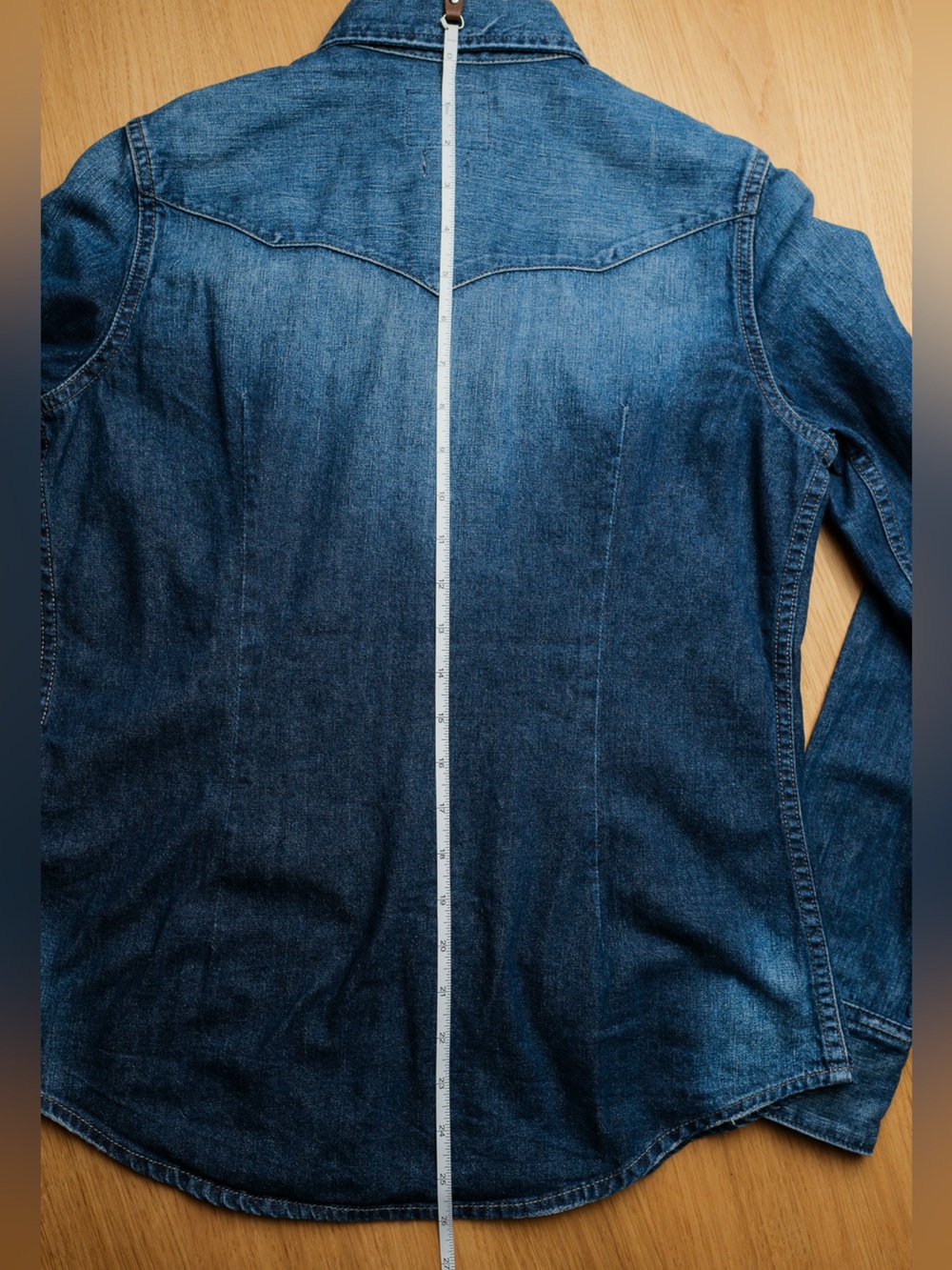 Final! Ralph Lauren RRL Style Western Denim Snap Shirt Mother of Pearl NWOT - Picture 11 of 13